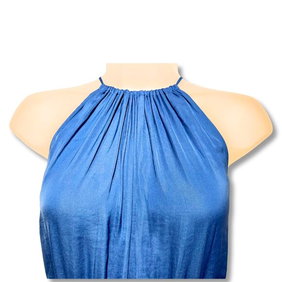 Blue Halter Maxi Dress | Medium - Picture 2 of 6